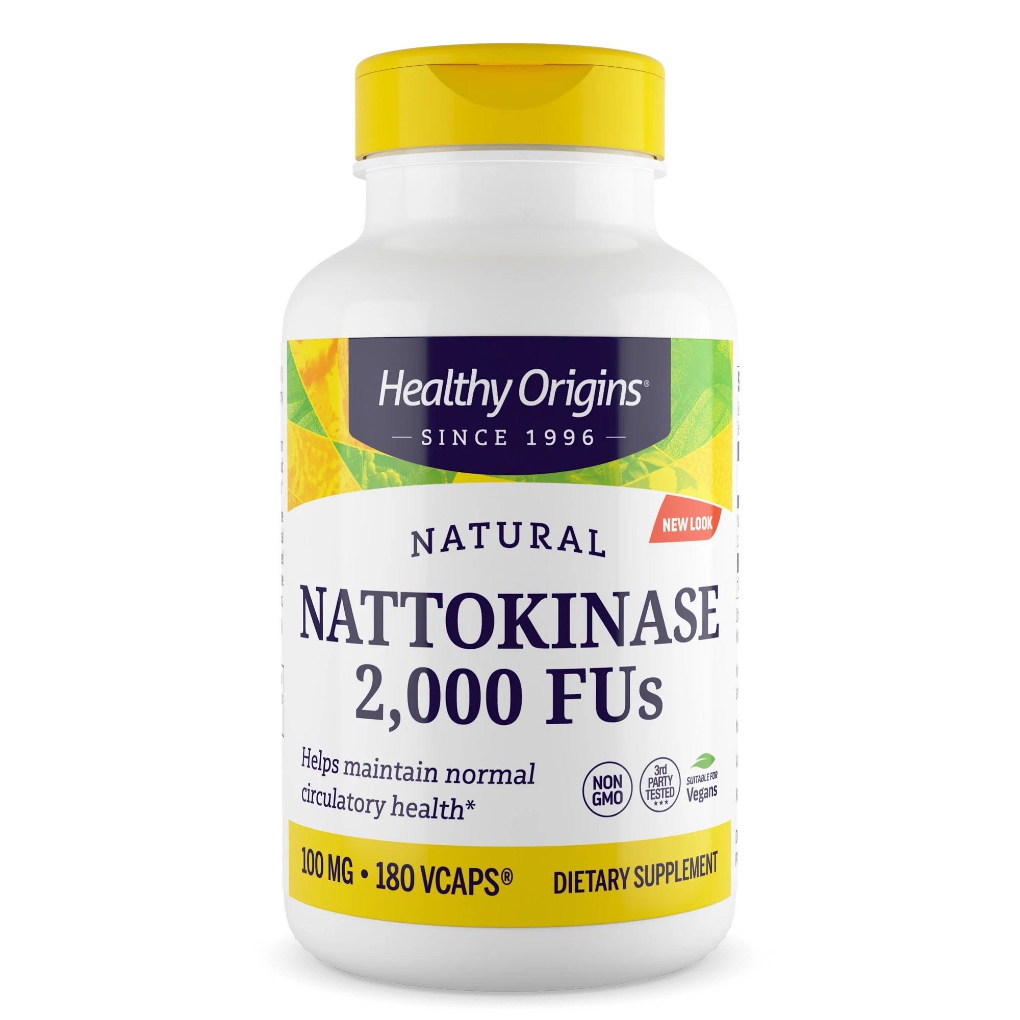 Healthy Origins Nattokinase 2000FUs 100mg 180 vegetable capsules